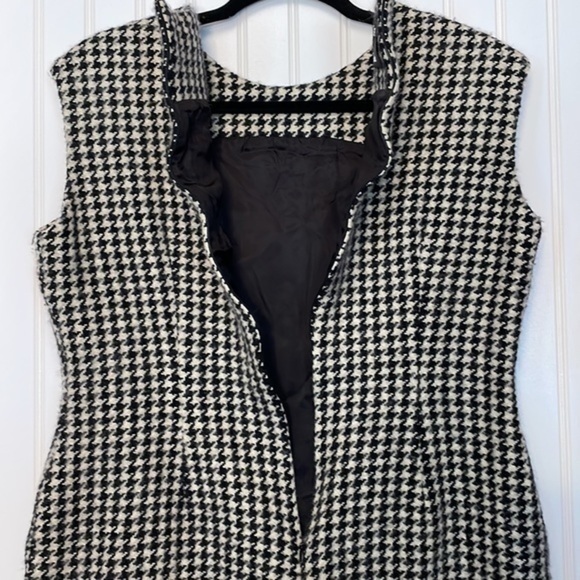 Vintage Dei Tre Made in Italy for Neiman Marcus Houndstooth Sleeveless Dress - Picture 7 of 11